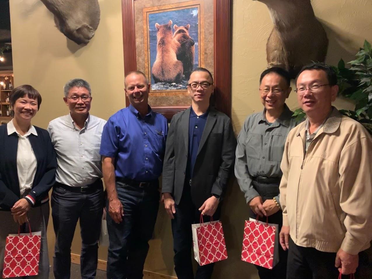 Idaho Wheat Commissioner Joe Anderson, third from left, poses for a photo with members of a group representing the Taiwan Flour Mills Association, which visited Idaho Sept. 6-9. 